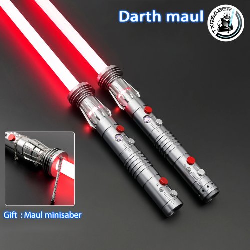 Zdjęcie Miecz Laserowy Darth Maul – Podświetlany, Zmieniający Kolor, 27 Dźwięków
