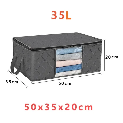 Imagen de Bolsa de almacenamiento plegable de gran capacidad para ropa, manta, bolsas de almacenamiento, conte...