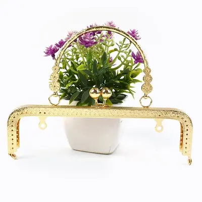 Image de Poignées de Sac Métal 20,5 cm - Kit de 12 Pièces pour Bricolage et Couture