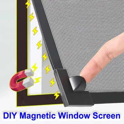 Image de Moustiquaire magnétique auto-adhésive invisible pour fenêtre