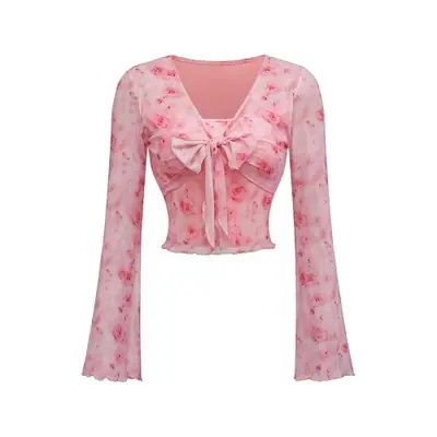 Image de T-Shirt Été Floral Y2K - Style Doux & Élégant