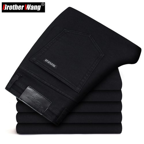 Imagen de Pantalones Vaqueros Negros Elásticos para Hombre