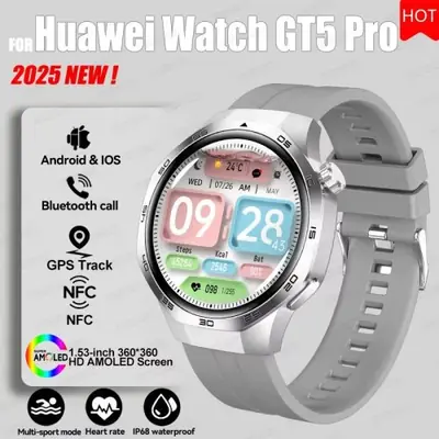 Image de Montre Connectée GT5 Pro - GPS, Écran AMOLED 360°, Suivi Santé