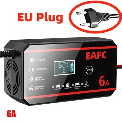 Image de Chargeur de Batterie Intelligent 12V/8A/6A - LCD & Réparation Automatique