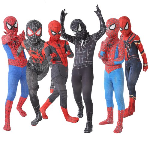 Imagen de Disfraz de Spiderman para Niños y Adultos 2025 - Ropa de Superhéroe Anime con Diseño de Iron Man, Ideal para Halloween y Cosplay