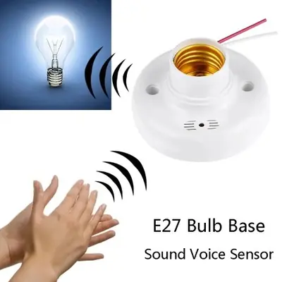 Image de Adaptateur E27 avec Commande Vocale et Retard