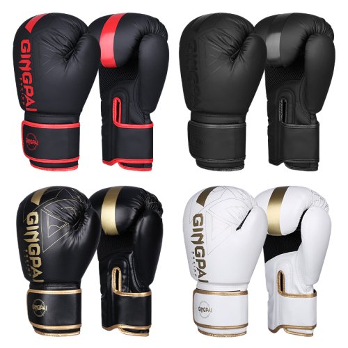 Imagen de Guantes de Boxeo Profesionales en PU de 6, 8, 10, 12 y 14 Oz para Muay Thai, MMA, Kickboxing y Entrenamiento con Bolsa de Arena Incluida