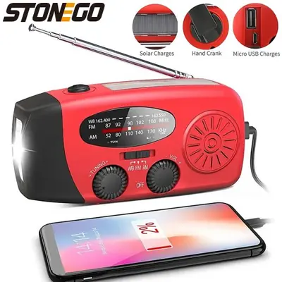 Image de Radio Solaire Multifonctionnelle avec Chargeur Portable