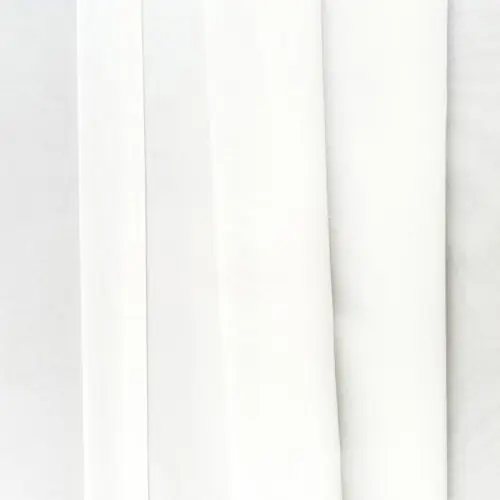 Image de Rideaux Tulle Blanc Luxueux en Soie Pure