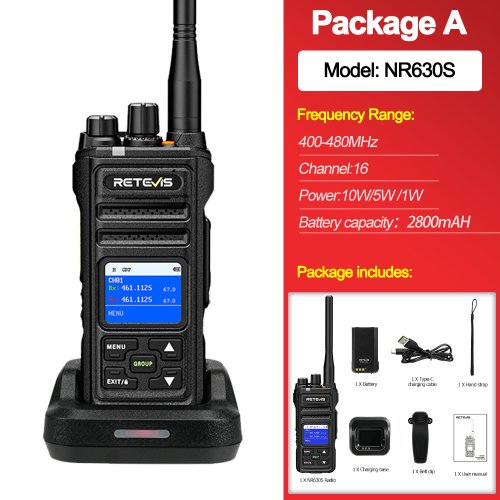 Immagine di Walkie Talkie Retevis NR630S: Comunicazione Potente e Resistente