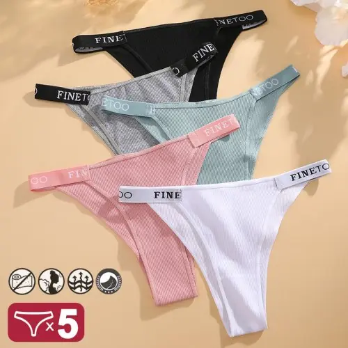 Image de Ensemble Lingerie Sexy 5 Pièces - Coton Doux & Confortable
