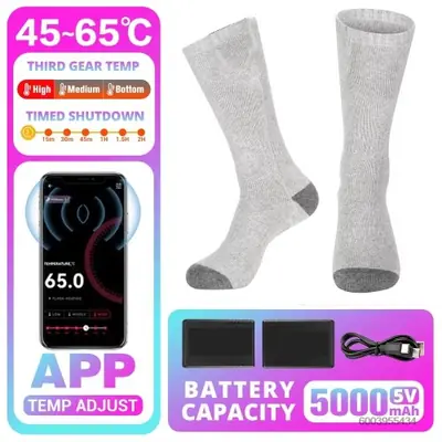 Image de Chaussettes Chauffantes Électriques - Réchauffez Vos Pieds en Hiver