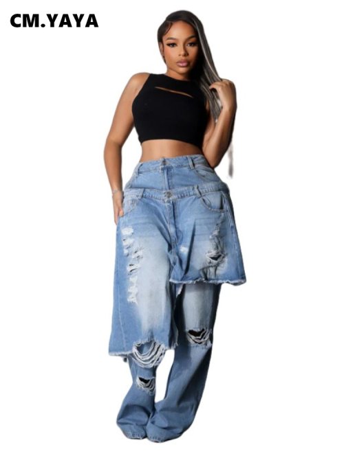 Bild von Retro-Style Jeans für Frauen – Sexy & Zerrissen