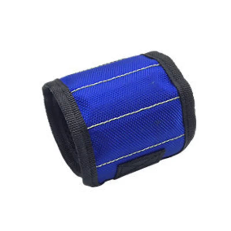 Afbeelding van Magnetische polsband Drie rijen met zes magneten voor het vasthouden van schroeven, boren, spijkers, polsgereedschaphouderriemen met sterke magneten