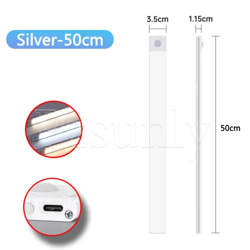 Silber-50cm