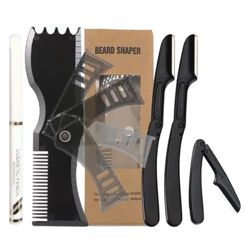 Image de Kit de Modelage de Barbe - Outils Complets pour une Coiffure Parfaite