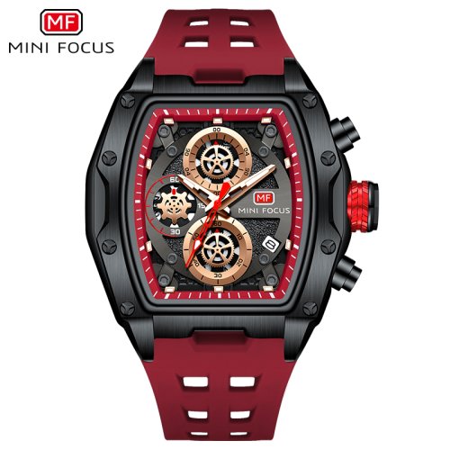 Image de Montre Homme Luxe Chronographe Rouge Étanche