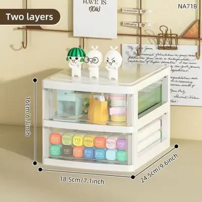 Image de Organisateur de tiroir transparent - Rangement compact 2-4 niveaux