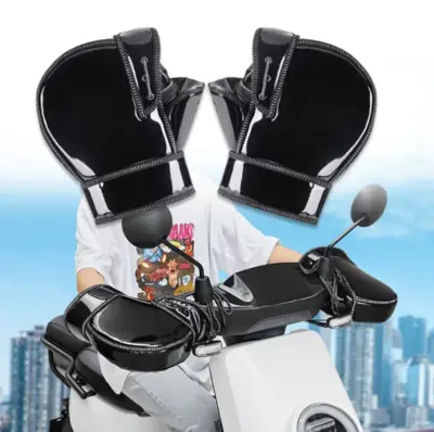Image de Manchons de Guidon Hiver Imperméables - Gants Thermiques pour Moto & Vélo Électrique