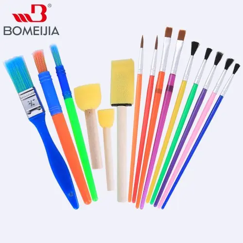 Image de Kit Peinture Enfant 15 Pièces - Pinceaux & Éponges