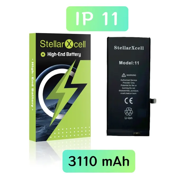 Image de Batterie pour iPhone 100% - Compatible 11 Pro Max, 12, 13, 14, 15