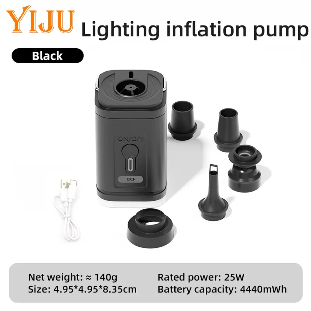 Immagine di YIJU Pompa di gonfiaggio wireless Mini compressore d'aria portatile per esterni Cuscino d'aria Letto Anello da nuoto Pompa d'aria multifunzione