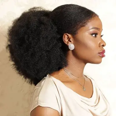 Image de Chignon Afro Naturel pour Enfants - Tresse Brésilienne Crépus