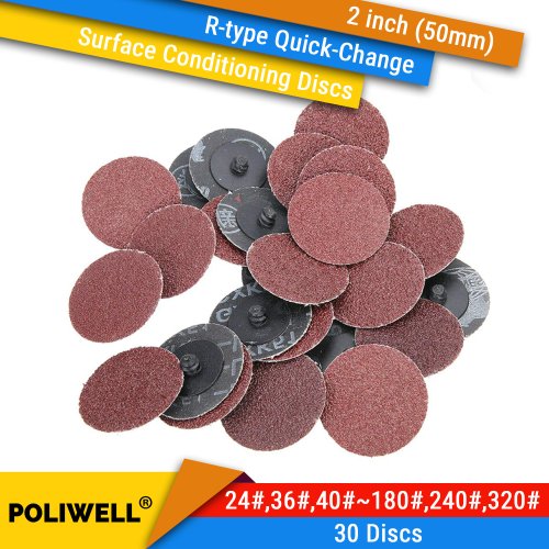 Image de Disques de Ponçage Rapide 50mm - Lot de 30 pour Meuleuse Angulaire