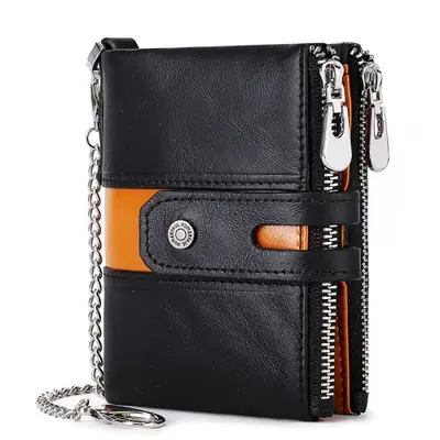Image de Portefeuille Homme Cuir Véritable RFID - Élégant & Pratique