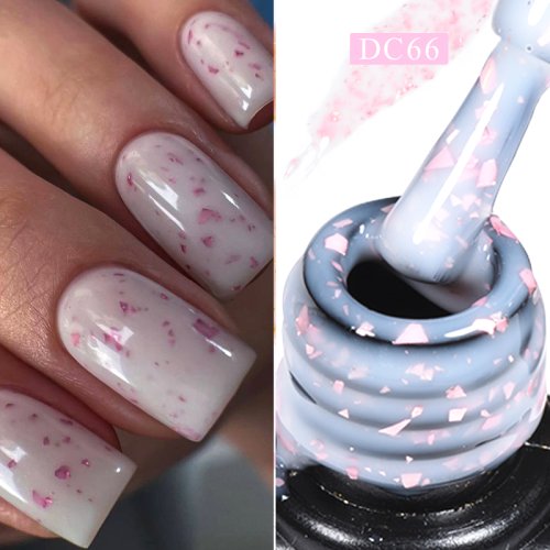 Afbeelding van Mtssii 7ml Gold Glitter Rubber Base Gel Polish Goud Roze Melkwit Semi Permanente UV LED Nail Art Gel vernis