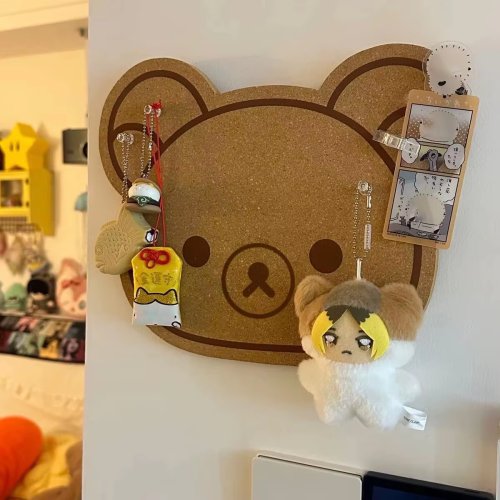 Imagen de Tablero de Fieltro con Diseño de Oso Rilakkuma para Decoración de Pared en Habitaciones Infantiles – Panel de Pared Adhesivo para Niños y Niñas