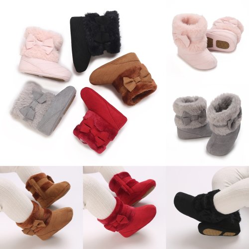 Image of Soft Cotton Winter Booties for Newborns and Toddlers – Non-Slip Soles, Warm & Comfortable First Walker Shoes for Baby Boys and Girls