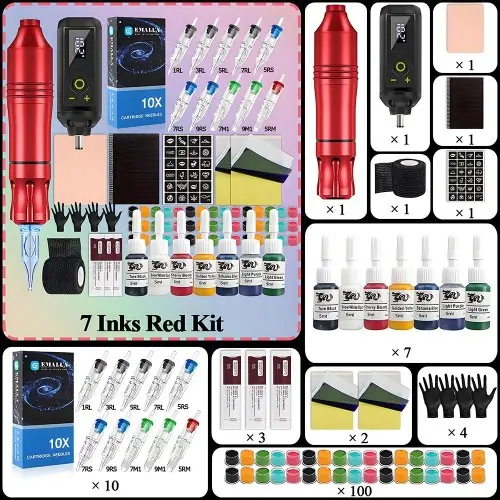 7 encres rouge kit