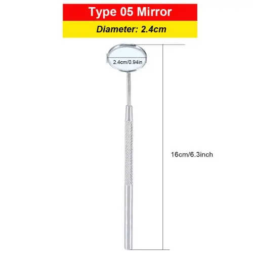 Image de Miroir Dentaire 16cm - Outil Pro pour Soins Buccaux
