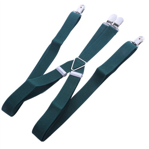 Bild von 2,5 x 110 cm elastische Polyester-Hosenträger für Herren, 4 Clips, Vintage-Stil, für Herren und Dame...
