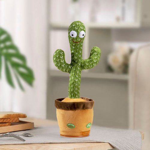 Afbeelding van Dansen Cactus Speelgoed met Licht, Geluid en Zang – Interactief Elektronisch Knuffel voor Kinderen