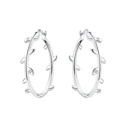 Image de Boucles d'oreilles créoles en argent 925 - Style élégant & intemporel