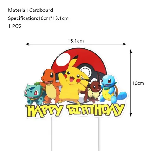 Image de Déco Anniversaire Pokémon Pikachu - Ballons, Vaisselle & Bannières