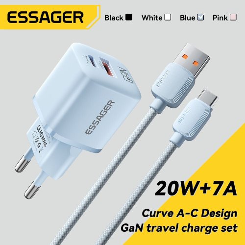 Afbeelding van 20W GAN USB-C Oplader met PD Snelopladen en QC 3.0 voor iPhone 14, 13, 12, 11, Pro, Max, Mini en iPad
