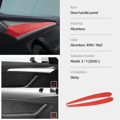 Image de Garnitures Alcantara Premium pour Tesla Model 3 & Y