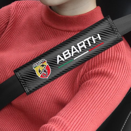 Afbeelding van 2 stuks hoge kwaliteit autogordel bescherming schoudertas cover voor Fiat Abarth 500, Abarth 124, Abarth 595 en 500C - Comfortabele en stijlvolle schouderbescherming voor uw auto