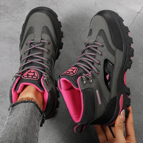 Bild von Wasserdichte Damen-Stiefel – Robuste Outdoor-Wanderschuhe mit Anti-Rutsch-Sohle für Arbeit und Freizeit