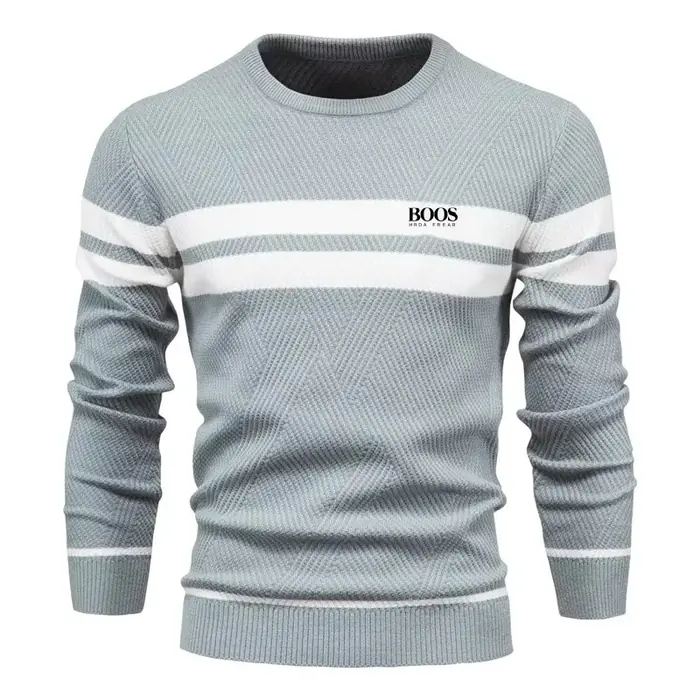 Image de Pull Homme Patchwork Col Rond - Tendance Automne