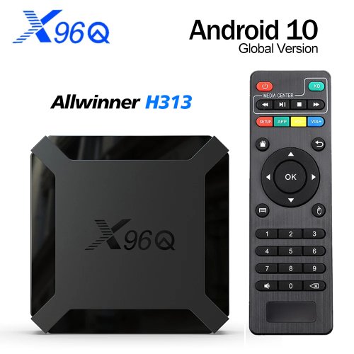 Image of Hot X96Q Android 10.0 Smart TV Box with 2GB RAM and 16GB Storage, Allwinner H313 Quadruple Core Processor, 4K Ultra HD Media Player for Seamless Streaming