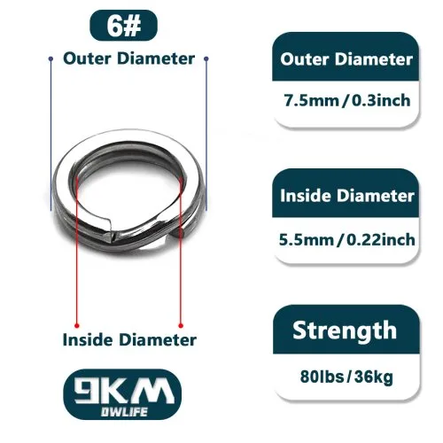 Size6 7.5mm 80lbs