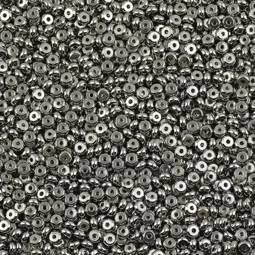 Image de Perles d'Espacement Argentées - 50 Pièces