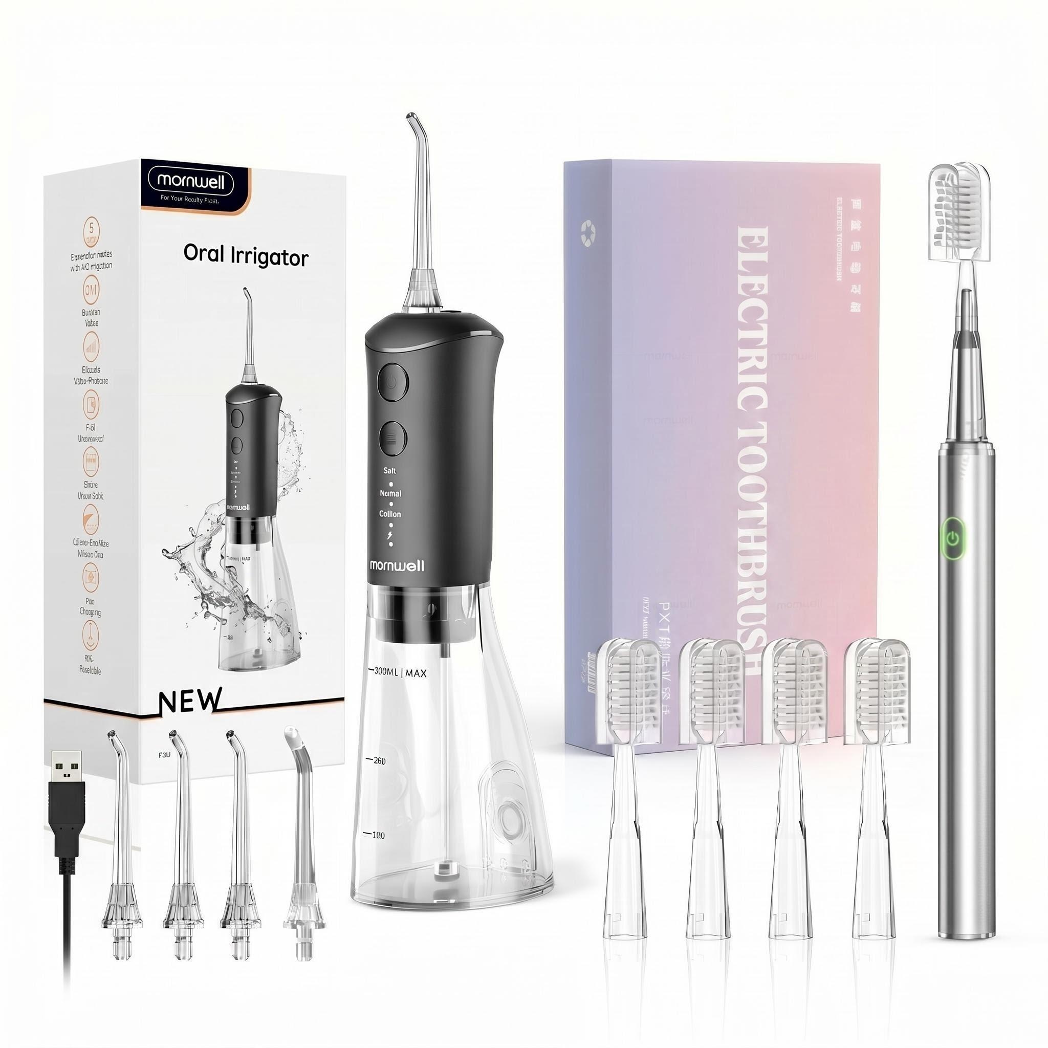 Image de Brosse à dents électrique + hydropulseur 3 pressions - Soins bucco-dentaires complets