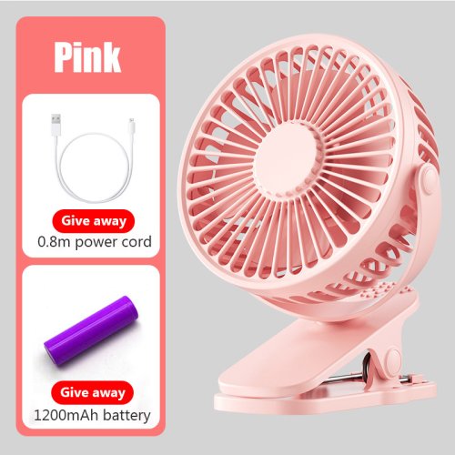 Afbeelding van Draagbare USB Mini Handheld Clip Fan Handige en ultrastille elektrische ventilator Oplaadbare Student Leuke kleine koelventilador