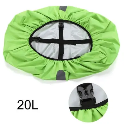 Image de Housse de Pluie Réfléchissante pour Sac à Dos - Étanche & Sécurité Nocturne