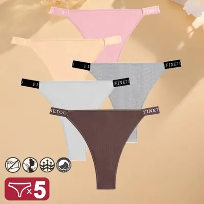 Ensemble Lingerie Sexy 5 Pièces - Coton Doux & Confortable